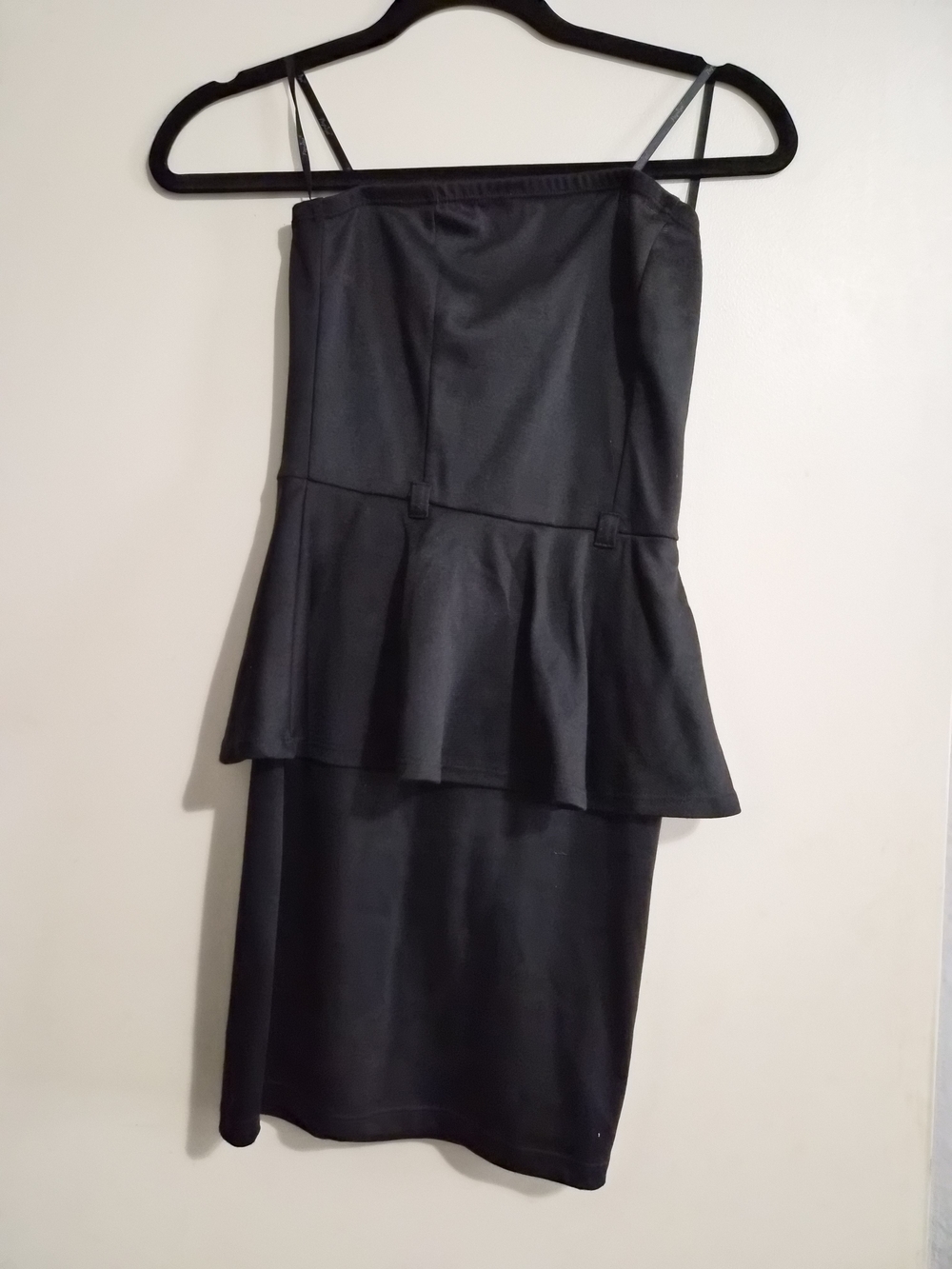 Papaya Black Peplum Pencil Skirt